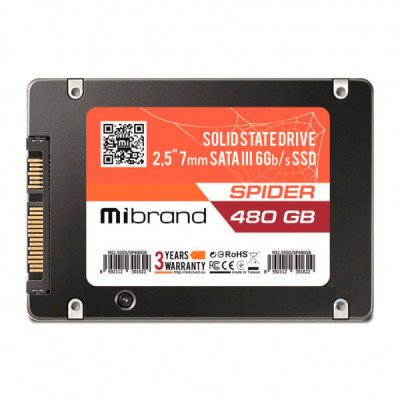 Накопичувач SSD 2.5" 480GB Mibrand (MI2.5SSD/SP480GBST)