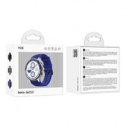Смарт-годинник HOCO Y24 AMOLED Smart sports watch (call version) Silver (6942007641012)