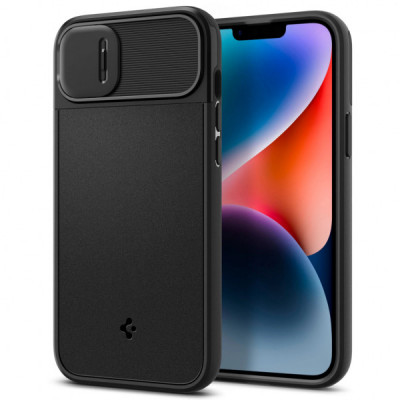 Чохол до мобільного телефона Spigen iPhone 14 Optik Armor MagFit Black (ACS05070)