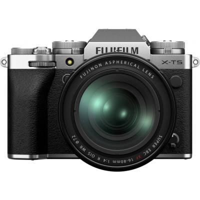 Цифровий фотоапарат Fujifilm X-T5 + XF 16-80 F4 Kit Silver (16782600)