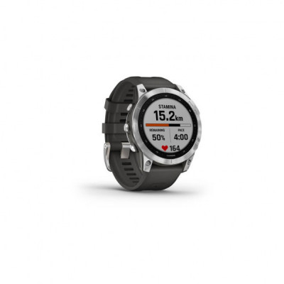 Смарт-годинник Garmin fenix 7, Silver w/Graphite Band, GPS (010-02540-01)