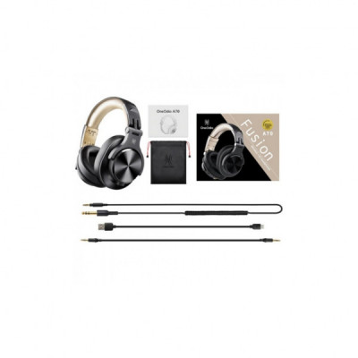 Навушники OneOdio Fusion A70 Bluetooth+3,5мм/6,35мм Black/Gold (A70 Black Gold)