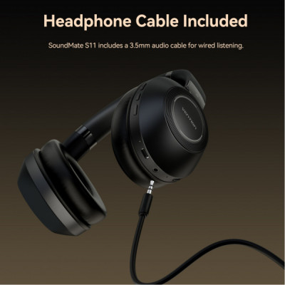 Навушники Vention S11 SoundMate Wireless Black (NBBB0)