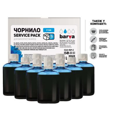 Чорнило Barva Canon/HP/Lexmark Universal №4 Cyan 10x100мл ServicePack (CU4-1SP-C)