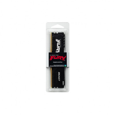 Модуль пам'яті для комп'ютера DDR4 8GB 3733 MHz Fury Beast Black Kingston Fury (ex.HyperX) (KF437C19BB/8)