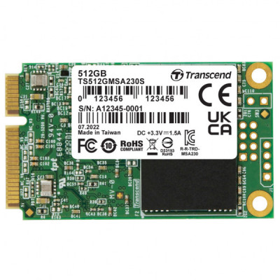 Накопичувач SSD mSATA 512GB Transcend (TS512GMSA230S)