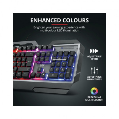 Клавіатура Trust GXT 856 Torac Illuminated Black (23577)