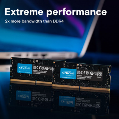 Модуль пам'яті для ноутбука SoDIMM DDR5 32GB (2x16GB) 4800 MHz Micron (CT2K16G48C40S5)