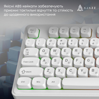 Клавіатура Ajazz AF98 USB UA White (AF98-W)