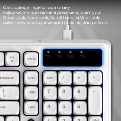 Клавіатура Ajazz AF98 USB UA White (AF98-W)