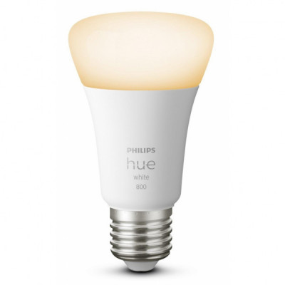 Розумна лампочка Philips Hue Single Bulb E27, White, BT, DIM (929001821618)