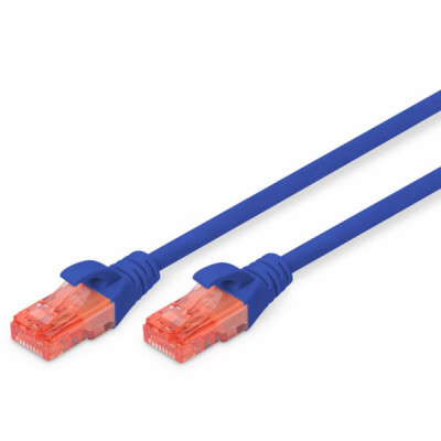 Патч-корд 1м, CAT 6 UTP, AWG 26/7, Cu, LSZH, blue Digitus (DK-1617-010/B)