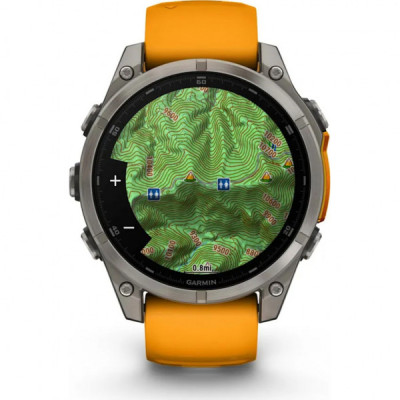 Смарт-годинник Garmin fenix 8 47mm, AMOLED, Saph, Ti/Bare/Grpht, SparkOrg/GrphtBd, (010-02904-11)