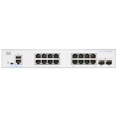 Комутатор мережевий Cisco CBS350-16T-2G-EU