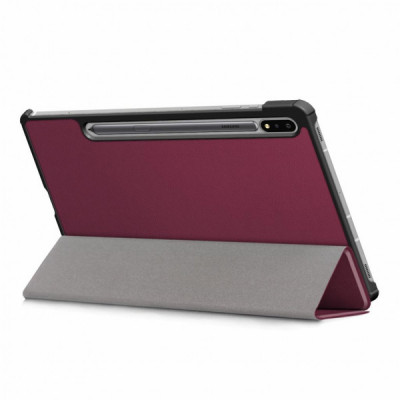 Чохол до планшета BeCover Smart Case Samsung Galaxy Tab S7 (SM-T875)/S8 (SM-X700/SM-X706) Red Wine (705224)