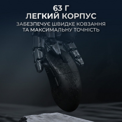 Мишка Ajazz AJ199 MAX Carbon fiber Wireless/Bluetooth/USB Black (AJ199-MAX-B)