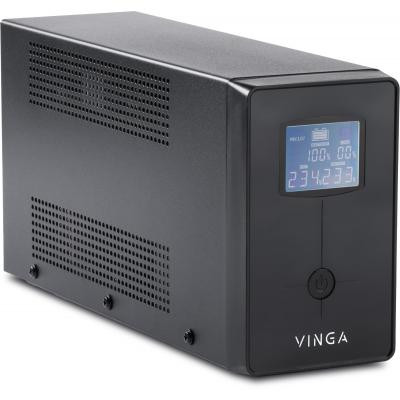 Пристрій безперебійного живлення Vinga LCD 2000VA metall case (VPC-2000M)