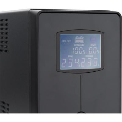 Пристрій безперебійного живлення Vinga LCD 2000VA metall case (VPC-2000M)