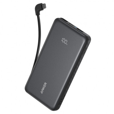 Батарея універсальна Anker 10000mAh, 22.5W, Built-In USB-C Cable, black (A110DH11)