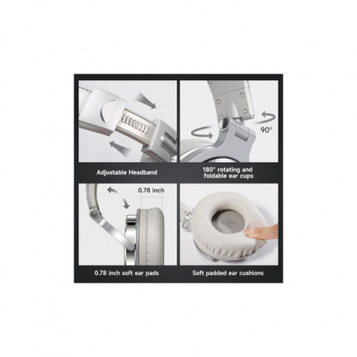 Навушники OneOdio Pro 10 3,5мм/6,35мм Silver (Pro 10 Silver)