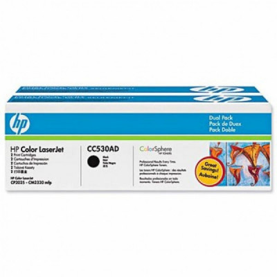 Картридж HP CLJ 304A Black Dual Pack, CP2025/ CM2320 (CC530AD)