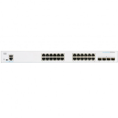 Комутатор мережевий Cisco CBS350-24T-4G-EU