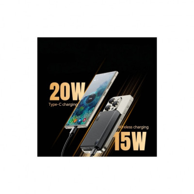 Батарея універсальна Essager 10000mAh Shining magnetic 20W PD QC/3.0 (EDY1W-SY0G-Z)