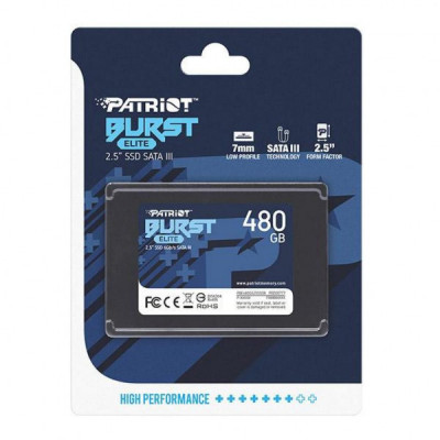 Накопичувач SSD 2.5" 480GB Burst Elite Patriot (PBE480GS25SSDR)