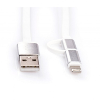 Дата кабель USB 2.0 AM to Micro 5P&Lightning 1.0m Vinga (USBAMMICRO&Lightning-1.0)