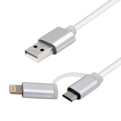 Дата кабель USB 2.0 AM to Micro 5P&Lightning 1.0m Vinga (USBAMMICRO&Lightning-1.0)