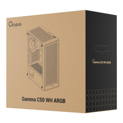 Корпус для ПК OCYPUS GAMMA C50 WH ARGB (GAMMA-C50-WHG400XX-GL)