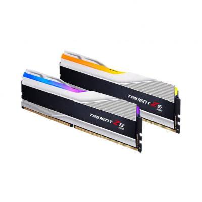 Модуль пам'яті для комп'ютера DDR5 32GB (2x16GB) 7800 MHz Trident Z5 RGB Silver G.Skill (F5-7800J3646H16GX2-TZ5RS)