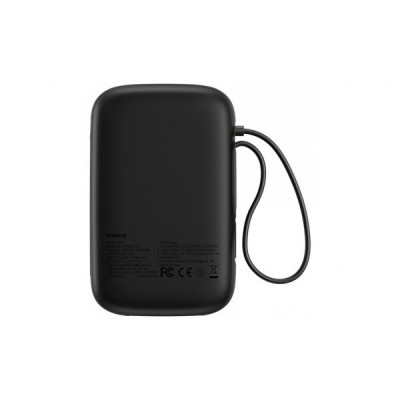 Батарея універсальна Baseus 10000mAh Qpow 2 30W PD/3.0, QC/3.0, w/built-in USB-C cable, Black (P10055008113)