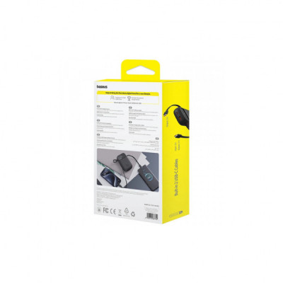 Батарея універсальна Baseus 10000mAh Qpow 2 30W PD/3.0, QC/3.0, w/built-in USB-C cable, Black (P10055008113)