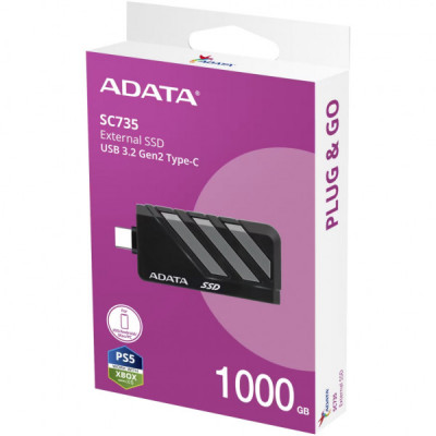 Накопичувач SSD USB 3.2 1TB SC735 ADATA (SC735-1000G-CCBK/GY)