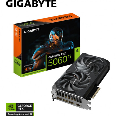 Відеокарта GIGABYTE GeForce RTX5060Ti 16Gb WINDFORCE OC (GV-N506TWF2OC-16GD)