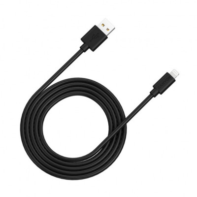 Дата кабель USB 2.0 AM to Lightning 1.0m MFI black Canyon (CNS-MFIC12B)