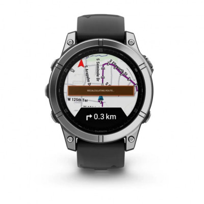 Смарт-годинник Garmin fenix E, 47mm, Stainless Steel/Black, GPS (010-03025-00)