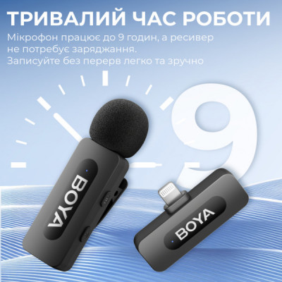 Мікрофон Boya BY-V2 Lightning Black (BY-V2) Мікрофон Boya BY-V2 Lightning Black (BY-V2)