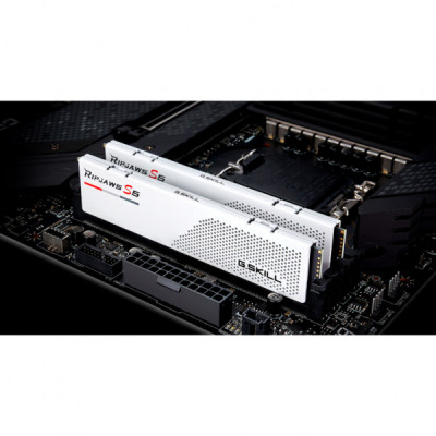 Модуль пам'яті для комп'ютера DDR5 64GB (2x32GB) 6000 MHz Ripjaws S5 Matte White G.Skill (F5-6000J2836G32GX2-RS5W)