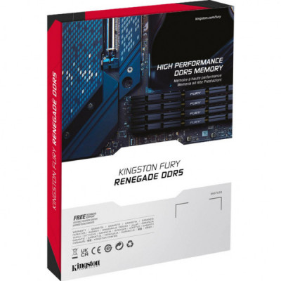 Модуль пам'яті для комп'ютера DDR5 32GB 8000 MHz Renegade Silver XMP Kingston Fury (ex.HyperX) (KF580C38RSK2-32)