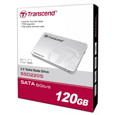 Накопичувач SSD 2.5" 120GB Transcend (TS120GSSD220S)