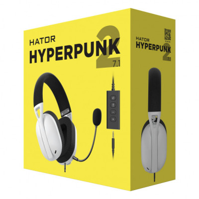 Навушники Hator Hyperpunk 2 USB 7.1 Black/White (HTA-846)