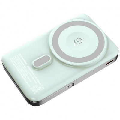 Батарея універсальна ColorWay 10 000 mAh PD/22.5W, 15W MagSafe & Watch Wireless Aquamarine (CW-PB100LPA2MT-WPDD)