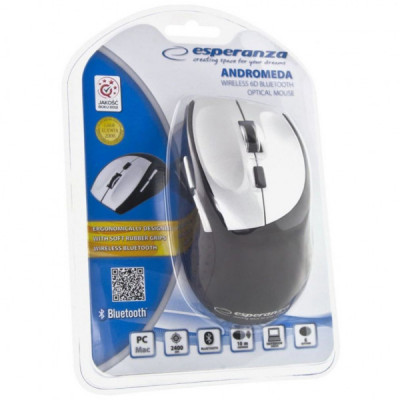 Мишка Esperanza Andromeda Bluetooth Black-Silver (EM123S)