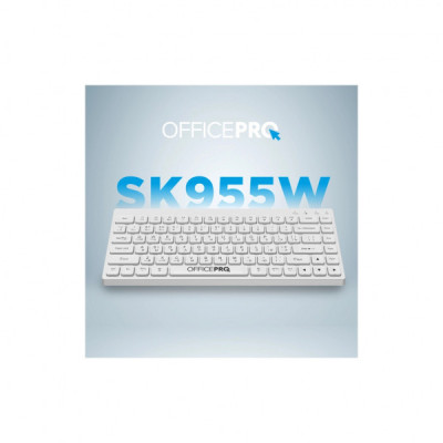 Клавіатура OfficePro SK955W Wireless/Bluetooth White (SK955W)