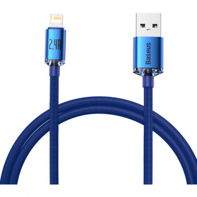 Дата кабель USB 2.0 AM to Lightning 1.2m 2.4A Blue Baseus (948086)