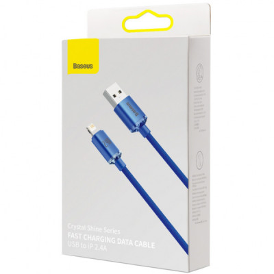 Дата кабель USB 2.0 AM to Lightning 1.2m 2.4A Blue Baseus (948086)
