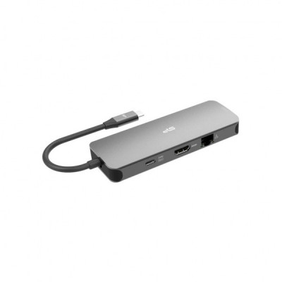 Концентратор Silicon Power USB-C 8-in-1 SR30 Silver Aluminum (SPU3C08DOCSR300G)