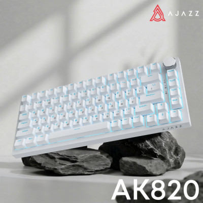 Клавіатура Ajazz AK820 Red Switch USB-C UA White (AK820-R-W)